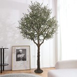 GloboStar® Artificial Garden OLIVE TREE 20425 Τεχνητό Διακοσμητικό Δέντρο Ελιά Υ220cm