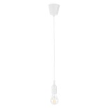 GLOBOSTAR® CABLITO 61550 Μοντέρνο Κρεμαστό Φωτιστικό Οροφής με Ντουί 1 x E27 AC 220-240V IP20 - Λευκό - Μ4 x Π4 x Υ110cm
