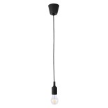 GLOBOSTAR® CABLITO 61562 Μοντέρνο Κρεμαστό Φωτιστικό Οροφής με Ντουί 1 x E27 AC 220-240V IP20 - Μαύρο - Μ4 x Π4 x Υ110cm