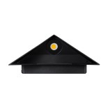 GloboStar® STEALTH 60520 Φωτιστικό Τοίχου - Απλίκα Αρχιτεκτονικού Φωτισμού Εσωτερικού/Εξωτερικού Χώρου Up or Down LED 10W 1000lm 60° AC220-240V Αδιάβροχο IP65 - Σώμα Αλουμινίου & Tempered Glass - Μ17 x Π17 x Υ7.5cm - Θερμό Λευκό 2700K - Μαύρο - Bridgelux 