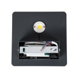 GLOBOSTAR® CUADRADO 60571 Μοντέρνο Φωτιστικό Τοίχου - Απλίκα LED 10W 1000lm 60° AC 220-240V Αδιάβροχο IP65 Θερμό Λευκό 2700K - Bridgelux COB Chip & TÜV SÜD Driver - Μαύρο Ματ - Μ14 x Π14 x Υ4.5cm - 5 Χρόνια Εγγύηση