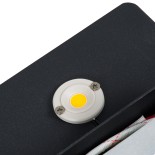 GLOBOSTAR® CUADRADO 60571 Μοντέρνο Φωτιστικό Τοίχου - Απλίκα LED 10W 1000lm 60° AC 220-240V Αδιάβροχο IP65 Θερμό Λευκό 2700K - Bridgelux COB Chip & TÜV SÜD Driver - Μαύρο Ματ - Μ14 x Π14 x Υ4.5cm - 5 Χρόνια Εγγύηση