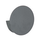 GLOBOSTAR® REDONDO 60573 Μοντέρνο Φωτιστικό Τοίχου - Απλίκα LED 10W 1000lm 60° AC 220-240V Αδιάβροχο IP65 Θερμό Λευκό 2700K - Bridgelux COB Chip & TÜV SÜD Driver - Γκρι Ανθρακί Ματ - Μ14 x Π14 x Υ4.5cm - 5 Χρόνια Εγγύηση