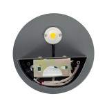 GLOBOSTAR® REDONDO 60573 Μοντέρνο Φωτιστικό Τοίχου - Απλίκα LED 10W 1000lm 60° AC 220-240V Αδιάβροχο IP65 Θερμό Λευκό 2700K - Bridgelux COB Chip & TÜV SÜD Driver - Γκρι Ανθρακί Ματ - Μ14 x Π14 x Υ4.5cm - 5 Χρόνια Εγγύηση