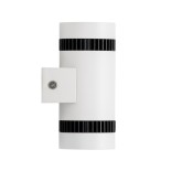GloboStar® CANNONAL 60575 Φωτιστικό Τοίχου - Απλίκα Αρχιτεκτονικού Φωτισμού Εσωτερικού Χώρου Up & Down LED 10W 1150lm 30° AC 220-240V IP20 Μ5 x Π6.5 x Υ11cm - Θερμό Λευκό 2700K - Λευκό με Μαύρο - Bridgelux Chip - 3 Χρόνια Εγγύηση