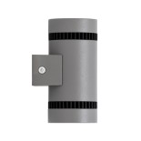 GloboStar® CANNONAL 60576 Φωτιστικό Τοίχου - Απλίκα Αρχιτεκτονικού Φωτισμού Εσωτερικού Χώρου Up & Down LED 10W 1150lm 30° AC 220-240V IP20 Μ5 x Π6.5 x Υ11cm - Θερμό Λευκό 2700K - Γκρι Ανθρακί με Μαύρο - Bridgelux Chip - 3 Χρόνια Εγγύηση
