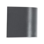 GloboStar® MURANO 60606 Φωτιστικό Τοίχου - Απλίκα Αρχιτεκτονικού Φωτισμού Εξωτερικού Χώρου Up or Down Αλουμινίου με Ντουί 1 x GU10 AC 220-240V Αδιάβροχο IP65 Μ8 x Π8 x Υ7cm - Γκρι Ανθρακί - 5 Years Warranty