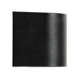 GloboStar® MURANO 60607 Φωτιστικό Τοίχου - Απλίκα Αρχιτεκτονικού Φωτισμού Εξωτερικού Χώρου Up or Down Αλουμινίου με Ντουί 1 x GU10 AC 220-240V Αδιάβροχο IP65 Μ8 x Π8 x Υ7cm - Μαύρο  - 5 Years Warranty