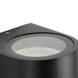 GloboStar® MURANO 60607 Φωτιστικό Τοίχου - Απλίκα Αρχιτεκτονικού Φωτισμού Εξωτερικού Χώρου Up or Down Αλουμινίου με Ντουί 1 x GU10 AC 220-240V Αδιάβροχο IP65 Μ8 x Π8 x Υ7cm - Μαύρο  - 5 Years Warranty