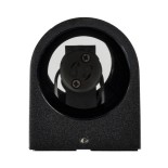 GloboStar® MURANO 60610 Φωτιστικό Τοίχου - Απλίκα Αρχιτεκτονικού Φωτισμού Εξωτερικού Χώρου Up & Down Αλουμινίου με Ντουί 2 x GU10 AC 220-240V Αδιάβροχο IP65 L15 x W8 x H6.8cm - Μαύρο - 5 Years Warranty