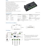 GloboStar® 71451 D12A SKYDANCE DC DMX & RDM Dimmer High Speed Controller / Decoder / Master 12 Καναλιών DC 12-24V 12 x 5A 120W - Max 60.5A 1440W - IP20 Μ25 x Π11.5 x Υ4cm - 5 Years Warranty