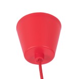 GloboStar® CABLITO 61551 Μοντέρνο Κρεμαστό Φωτιστικό Ανάρτηση Μονόφωτο 1 x E27 IP20 Κόκκινο Σιλικόνη - Μ4 x Π4 x Υ110cm