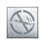 GloboStar® SENSATI 75652 Φωτιστικό Τοίχου Ένδειξης NO SMOKING LED 1W AC 220-240V IP20 - Σώμα Αλουμινίου - Μ11 x Π11 x Υ3cm - Κόκκινο