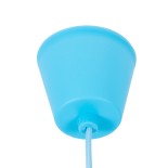 GloboStar® CABLITO 61559 Μοντέρνο Κρεμαστό Φωτιστικό Ανάρτηση Μονόφωτο 1 x E27 IP20 Γαλάζιο Σιλικόνη - Μ4 x Π4 x Υ110cm