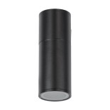 GloboStar® WALLY 77872 Φωτιστικό Τοίχου - Απλίκα Αρχιτεκτονικού Φωτισμού Εσωτερικού/Εξωτερικού Χώρου Up or Down Μονόφωτο 1 x GU10 AC220-240V Αδιάβροχο IP65 - Σώμα Αλουμινίου & Tempered Glass - Μ6.4 x Π11 x Υ17cm - Μαύρο - 5 Years Warranty