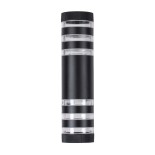 GloboStar® ORION 77883 Φωτιστικό Τοίχου - Απλίκα Αρχιτεκτονικού Φωτισμού Εσωτερικού/Εξωτερικού Χώρου Up & Down Δίφωτο 2 x GU10 AC220-240V Αδιάβροχο IP65 - Σώμα Αλουμινίου & Tempered Glass - Μ9 x Π15x Υ35.5cm - Μαύρο - 5 Years Warranty