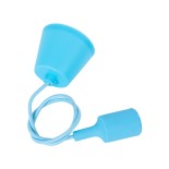 GloboStar® CABLITO 61559 Μοντέρνο Κρεμαστό Φωτιστικό Ανάρτηση Μονόφωτο 1 x E27 IP20 Γαλάζιο Σιλικόνη - Μ4 x Π4 x Υ110cm
