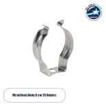 GloboStar® 78949 Μεταλλική Βάση Τύπου Ωμέγα (Ω) για T8 Λάμπες Φθορίου Μ2 x Π0.8 x Υ3cm
