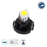 GLOBOSTAR® T3 81001 Λάμπα T3 8mm B8.5d LED 0.12W 9lm 120° DC 12V IP20 Ψυχρό Λευκό 6000K - 1 x Epistar SMD1210 Chip - Μ0.8 x Π0.8 x Υ0.7cm - 1 Χρόνο Εγγύηση