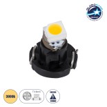 GLOBOSTAR® T3 81002 Λάμπα T3 8mm B8.5d LED 0.12W 9lm 120° DC 12V IP20 Θερμό Λευκό 2700K - 1 x Epistar SMD1210 Chip - Μ0.8 x Π0.8 x Υ0.7cm - 1 Χρόνο Εγγύηση