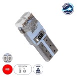 GloboStar® 81024 Λάμπα Αυτοκινήτου LED T5 2xSMD1210 0.6W 72lm 120° DC 12-16V IP20 Φ0.7 x Υ1.7cm Κόκκινο