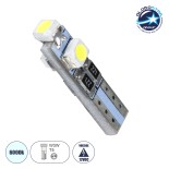 GloboStar® 81029 Λάμπα Αυτοκινήτου LED T5 3xSMD1210 0.9W 135lm 360° DC 12-16V IP20 Φ0.6 x Υ2cm Ψυχρό Λευκό 6000K