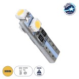 GloboStar® 81030 Λάμπα Αυτοκινήτου LED T5 3xSMD1210 0.9W 135lm 360° DC 12-16V IP20 Φ0.6 x Υ2cm Θερμό Λευκό 3000K