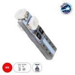 GloboStar® 81031 Λάμπα Αυτοκινήτου LED T5 3xSMD1210 0.9W 120lm 360° DC 12-16V IP20 Φ0.6 x Υ2cm Κόκκινο