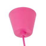 GloboStar® CABLITO 61552 Μοντέρνο Κρεμαστό Φωτιστικό Ανάρτηση Μονόφωτο 1 x E27 IP20 Ροζ Σιλικόνη - Μ4 x Π4 x Υ110cm