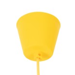 GloboStar® CABLITO 61555 Μοντέρνο Κρεμαστό Φωτιστικό Ανάρτηση Μονόφωτο 1 x E27 IP20 Κίτρινο Σιλικόνη - Μ4 x Π4 x Υ110cm