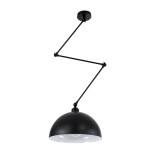GLOBOSTAR® LOTUS 00939 Μοντέρνο Φωτιστικό Οροφής με Ντουί 1 x E27 AC 220-240V IP20 - Μαύρο - Μ30 x Π30 x Υ21cm
