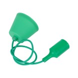 GloboStar® CABLITO 61556 Μοντέρνο Κρεμαστό Φωτιστικό Ανάρτηση Μονόφωτο 1 x E27 IP20 Πράσινο Σιλικόνη - Μ4 x Π4 x Υ110cm