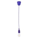 GloboStar® CABLITO 61560 Μοντέρνο Κρεμαστό Φωτιστικό Ανάρτηση Μονόφωτο 1 x E27 IP20 Μωβ Σιλικόνη - Μ4 x Π4 x Υ110cm