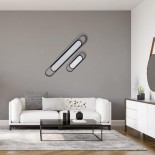 GLOBOSTAR® IGOR 61218 Μοντέρνο Φωτιστικό Οροφής LED 48W 5760lm 210° AC 220-240V IP20 Ρυθμιζόμενο Λευκό CCT με On/Off 2700K/4500K/6000K - Lumileds SMD Chip - Μαύρο Ματ - Μ81 x Π13 x Υ4.5cm - 3 Χρόνια Εγγύηση