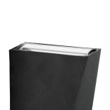 GloboStar® TRIANDE 60559 Φωτιστικό Τοίχου - Απλίκα Αρχιτεκτονικού Φωτισμού Εσωτερικού/Εξωτερικού Χώρου Up & Down LED 10W 1250lm 5° & 60° AC 220-240V Αδιάβροχο IP65 Μ8.5 x Π8.5 x Υ20cm - Ψυχρό Λευκό 6000K - Μαύρο - Bridgelux Chip - 3 Χρόνια Εγγύηση