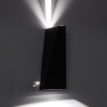 GloboStar® TRIANDE 60559 Φωτιστικό Τοίχου - Απλίκα Αρχιτεκτονικού Φωτισμού Εσωτερικού/Εξωτερικού Χώρου Up & Down LED 10W 1250lm 5° & 60° AC 220-240V Αδιάβροχο IP65 Μ8.5 x Π8.5 x Υ20cm - Ψυχρό Λευκό 6000K - Μαύρο - Bridgelux Chip - 3 Χρόνια Εγγύηση