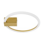 GLOBOSTAR® CINDERELLA 60978 Μοντέρνο Φωτιστικό Οροφής LED 16W 1792lm 360° AC 220-240V IP20 Ρυθμιζόμενο Λευκό CCT με On/Off 2700K/4500K/6000K - Lumileds SMD Chip - Χρυσό Βούρτσας - Μ28.5 x Π28.5 x Υ5cm - 3 Χρόνια Εγγύηση