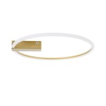 GLOBOSTAR® CINDERELLA 60982 Μοντέρνο Φωτιστικό Οροφής LED 30W 3360lm 360° AC 220-240V IP20 Ρυθμιζόμενο Λευκό CCT με Χειριστήριο από 2700K έως 6000K Dimmable - Lumileds SMD Chip - Χρυσό Βούρτσας - Μ50 x Π50 x Υ5cm - 3 Χρόνια Εγγύηση