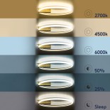 GLOBOSTAR® CINDERELLA 60982 Μοντέρνο Φωτιστικό Οροφής LED 30W 3360lm 360° AC 220-240V IP20 Ρυθμιζόμενο Λευκό CCT με Χειριστήριο από 2700K έως 6000K Dimmable - Lumileds SMD Chip - Χρυσό Βούρτσας - Μ50 x Π50 x Υ5cm - 3 Χρόνια Εγγύηση
