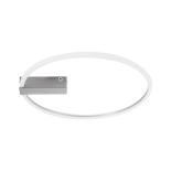 GLOBOSTAR® CINDERELLA 60983 Μοντέρνο Φωτιστικό Οροφής LED 30W 3360lm 360° AC 220-240V IP20 Ρυθμιζόμενο Λευκό CCT με Χειριστήριο από 2700K έως 6000K Dimmable - Lumileds SMD Chip - Νίκελ Βούρτσας - Μ50 x Π50 x Υ5cm - 3 Χρόνια Εγγύηση