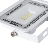 GloboStar® ATLAS 61404 Επαγγελματικός Προβολέας LED 10W 1250lm 120° AC 220-240V - Αδιάβροχος IP67 - Μ10 x Π2 x Υ8cm - Λευκό - Ψυχρό Λευκό 6000K - LUMILEDS Chips - TÜV Rheinland Certified - 5 Years Warranty