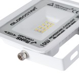 GloboStar® ATLAS 61405 Επαγγελματικός Προβολέας LED 10W 1200lm 120° AC 220-240V - Αδιάβροχος IP67 - Μ10 x Π2 x Υ8cm - Λευκό - Φυσικό Λευκό 4500K - LUMILEDS Chips - TÜV Rheinland Certified - 5 Years Warranty