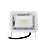 GloboStar® ATLAS 61407 Επαγγελματικός Προβολέας LED 20W 2500lm 120° AC 220-240V - Αδιάβροχος IP67 - Μ12 x Π2.5 x Υ9.5cm - Λευκό - Ψυχρό Λευκό 6000K - LUMILEDS Chips - TÜV Rheinland Certified - 5 Years Warranty