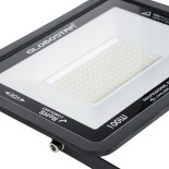 GloboStar® ATLAS 61425 Επαγγελματικός Προβολέας LED 100W 12500lm 120° AC 220-240V - Αδιάβροχος IP67 - Μ27 x Π4 x Υ21cm - Μαύρο - Ψυχρό Λευκό 6000K - LUMILEDS Chips - TÜV Rheinland Certified - 5 Years Warranty