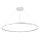 GloboStar® DIAMOND 61518 Κρεμαστό Φωτιστικό Δαχτυλίδι-Κύκλος LED CCT 75W 8400lm 360° AC 220-240V - Εναλλαγή Φωτισμού μέσω Τηλεχειριστηρίου All In One Ψυχρό 6000k+Φυσικό 4500k+Θερμό 2700k Dimmable Φ100cm - Λευκό - 3 Years Warranty