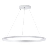 GloboStar® DIAMOND 61521 Κρεμαστό Φωτιστικό Δαχτυλίδι-Κύκλος LED CCT 67W 7504lm 360° AC 220-240V - Εναλλαγή Φωτισμού μέσω Τηλεχειριστηρίου All In One Ψυχρό 6000k+Φυσικό 4500k+Θερμό 2700k Dimmable Φ80cm - Λευκό - 3 Years Warranty