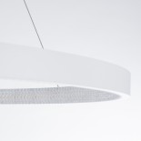 GloboStar® DIAMOND 61521 Κρεμαστό Φωτιστικό Δαχτυλίδι-Κύκλος LED CCT 67W 7504lm 360° AC 220-240V - Εναλλαγή Φωτισμού μέσω Τηλεχειριστηρίου All In One Ψυχρό 6000k+Φυσικό 4500k+Θερμό 2700k Dimmable Φ80cm - Λευκό - 3 Years Warranty