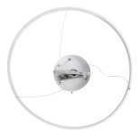 GloboStar® DIAMOND 61521 Κρεμαστό Φωτιστικό Δαχτυλίδι-Κύκλος LED CCT 67W 7504lm 360° AC 220-240V - Εναλλαγή Φωτισμού μέσω Τηλεχειριστηρίου All In One Ψυχρό 6000k+Φυσικό 4500k+Θερμό 2700k Dimmable Φ80cm - Λευκό - 3 Years Warranty