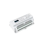 GloboStar® 71450 D24 SKYDANCE DC DMX & RDM Dimmer Din Rail Ράγας High Speed Controller / Decoder 24 Καναλιών DC 12-24V 24 x 3A 72W - Max 72.5A 1740W - IP20 Μ16 x Π9 x Υ6cm - 5 Years Warranty