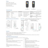 GloboStar® 71544 RT10 SKYDANCE Ασύρματο Χειριστήριο Αφής RF 2.4Ghz 4 Group για όλα τα RGBW+WW SKYDANCE Controller DC 3V 2 x AAA - IP20 Μαύρο Μ12.2 x Π5.3 x Υ1.7cm - 5 Years Warranty
